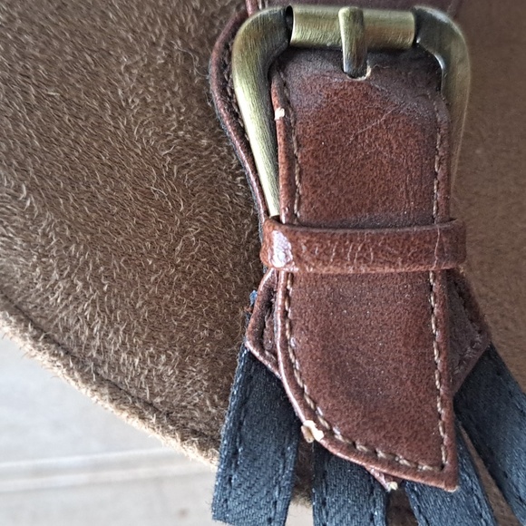 Aeropostals Ankle Strap Buckle Short Heel Wedges Y2k Navy Boho 2 Toned Sandals - Picture 11 of 13